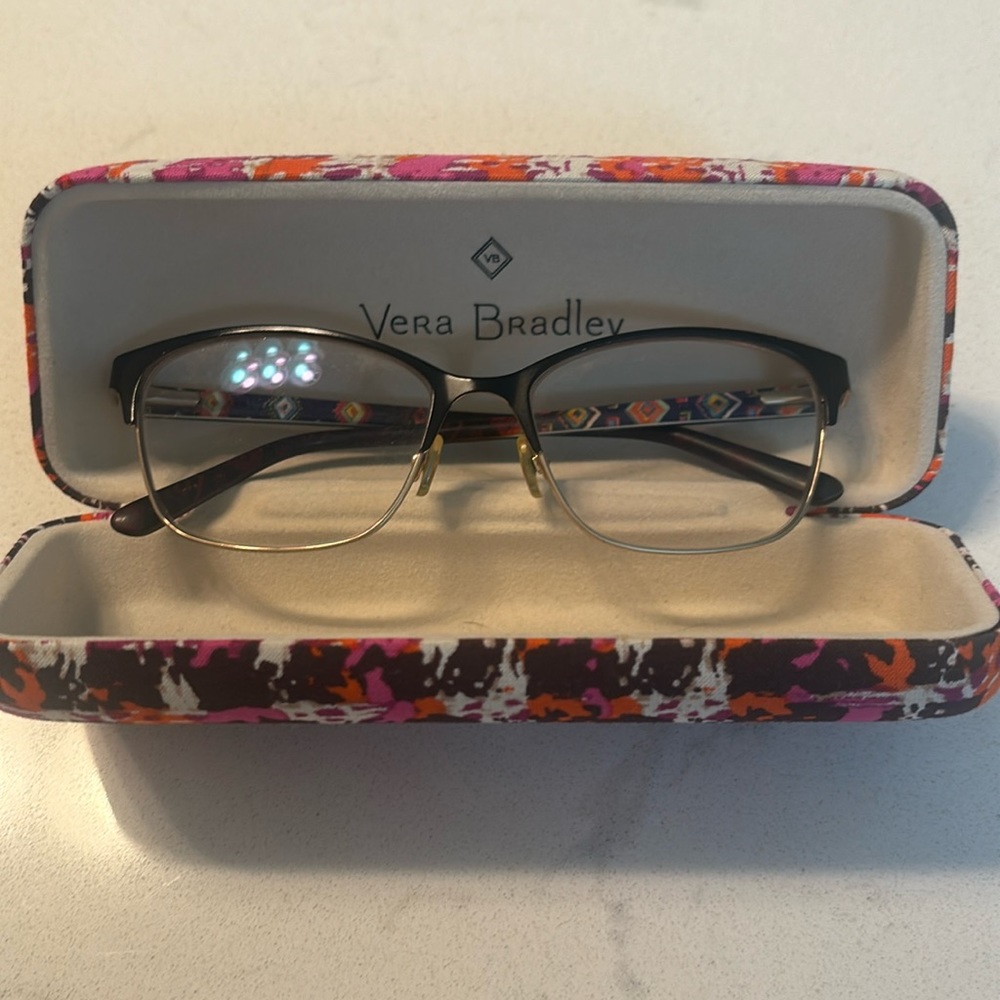 Vera Bradley Sharon Mini Medallions Glasses with Case